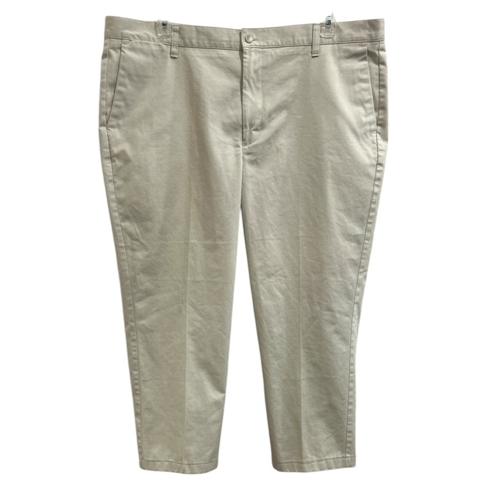 Dockers Men's 44 x 30 Tan Flat Front Chino Pants Khaki Officewear